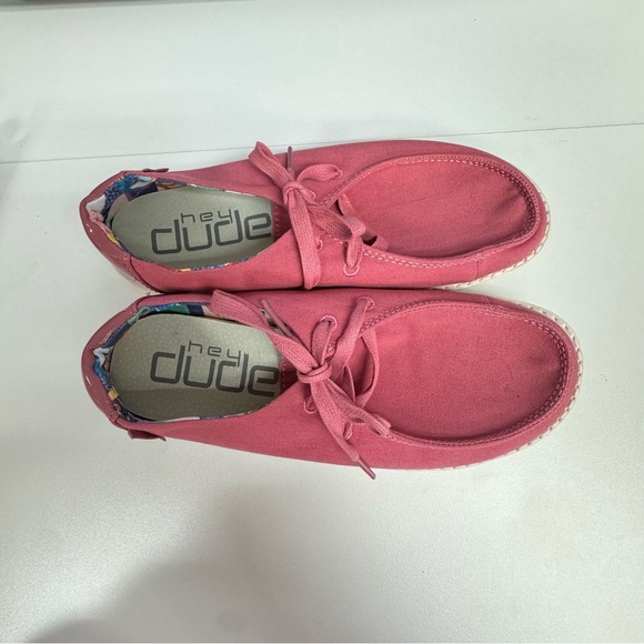 NWOT Hey Dude Coral Pink Shoes, Very Comfortable! - Picture 5 of 5